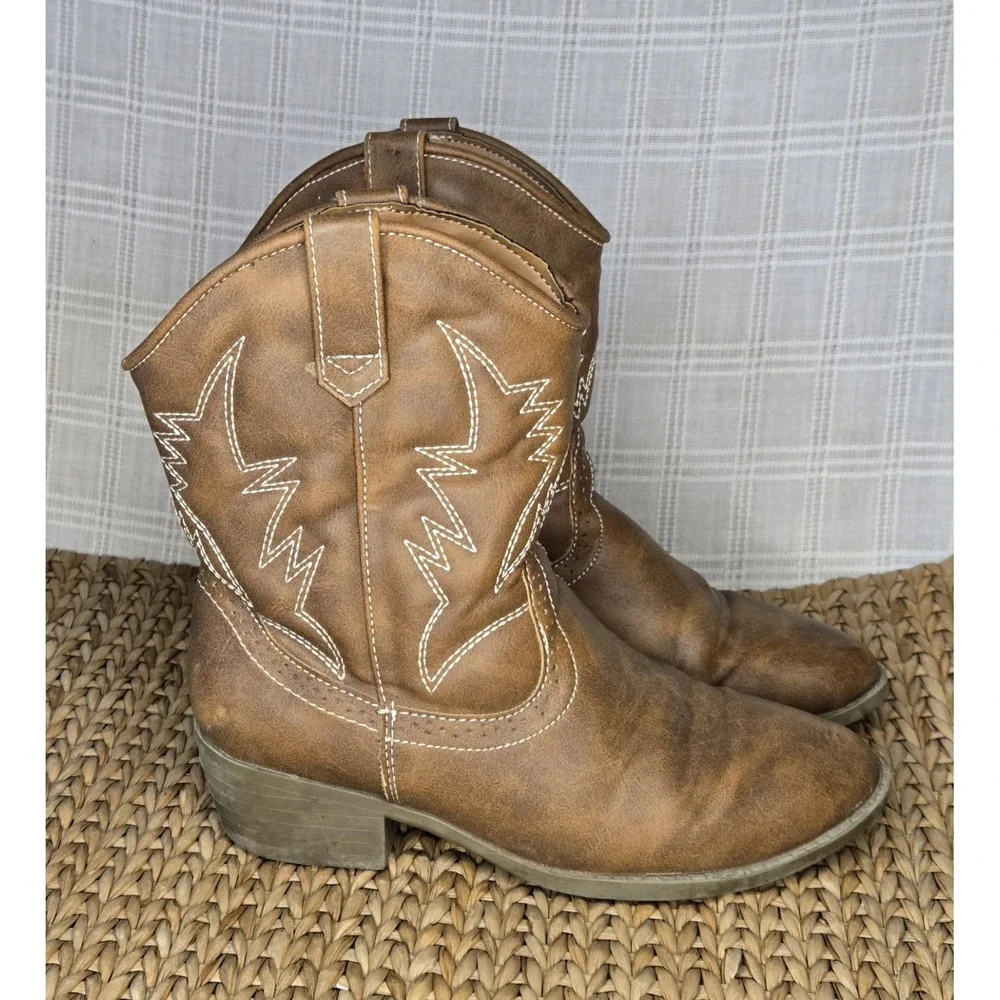 American Eagle‎ Youth Cowboy/Cowgirl  Boots Size 2 Farm Rodeo Horse Summer EUC